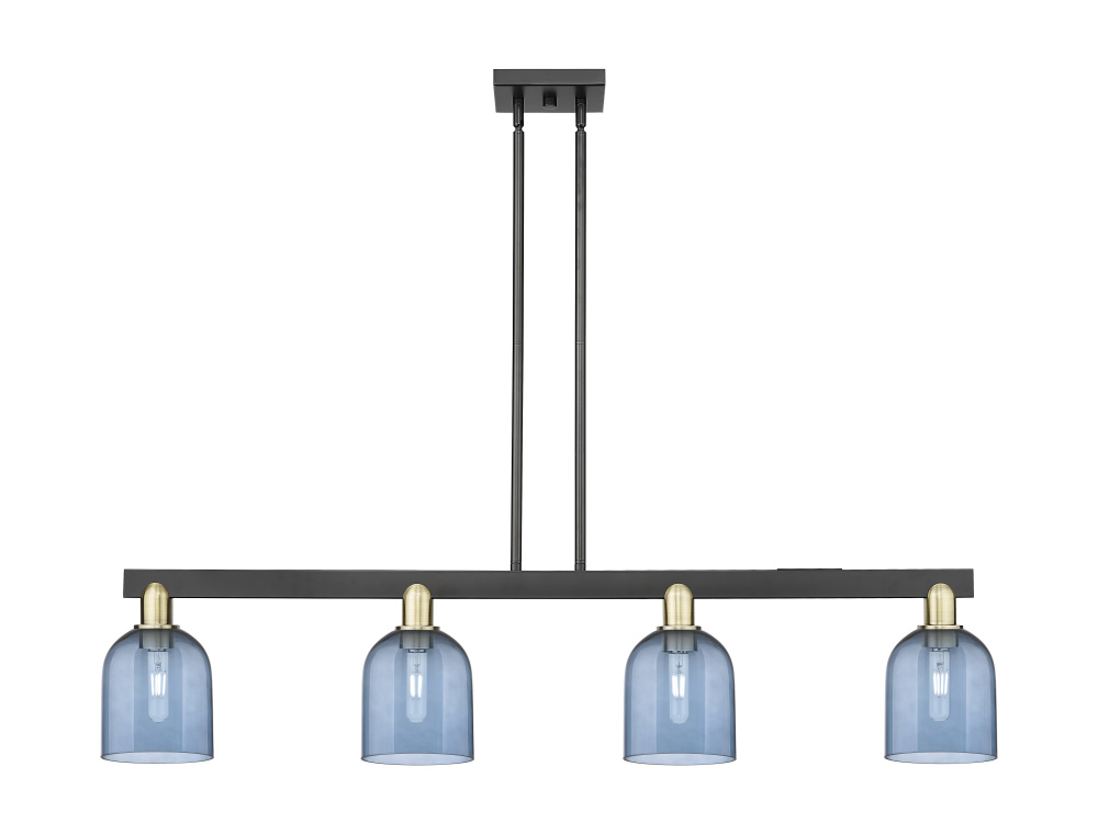 Bella - 4 Light - 48 inch - Black Antique Brass - Stem hung - Island Light