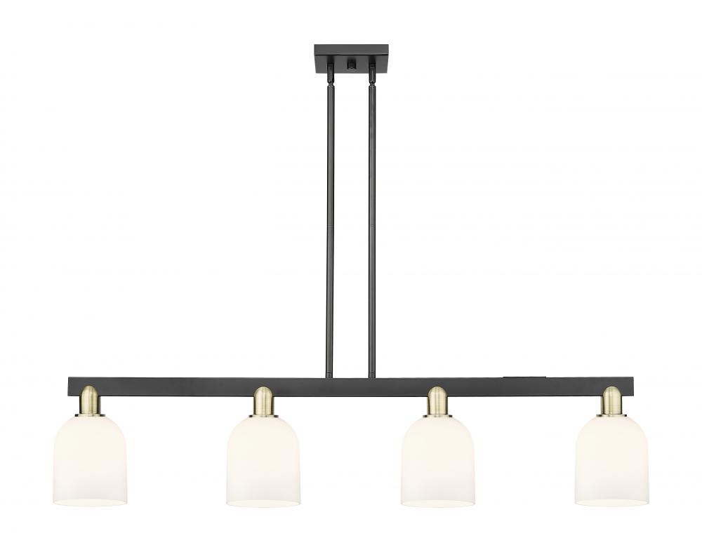 Bella - 4 Light - 48 inch - Black Antique Brass - Stem hung - Island Light