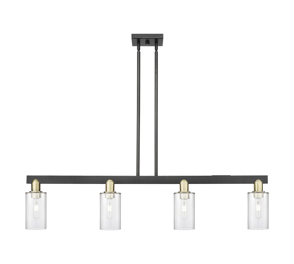 Clymer - 4 Light - 47 inch - Black Antique Brass - Stem hung - Island Light
