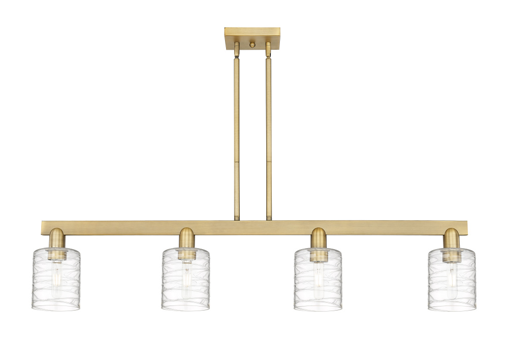 Cobbleskill - 4 Light - 48 inch - Brushed Brass - Stem hung - Island Light