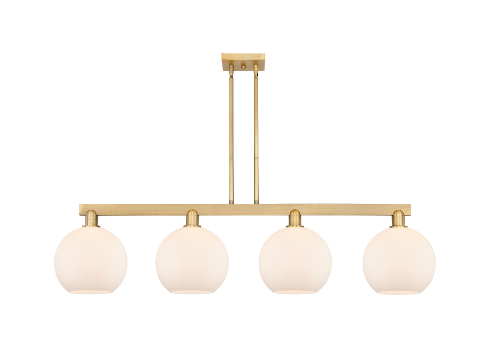 Athens - 4 Light - 53 inch - Brushed Brass - Stem hung - Island Light