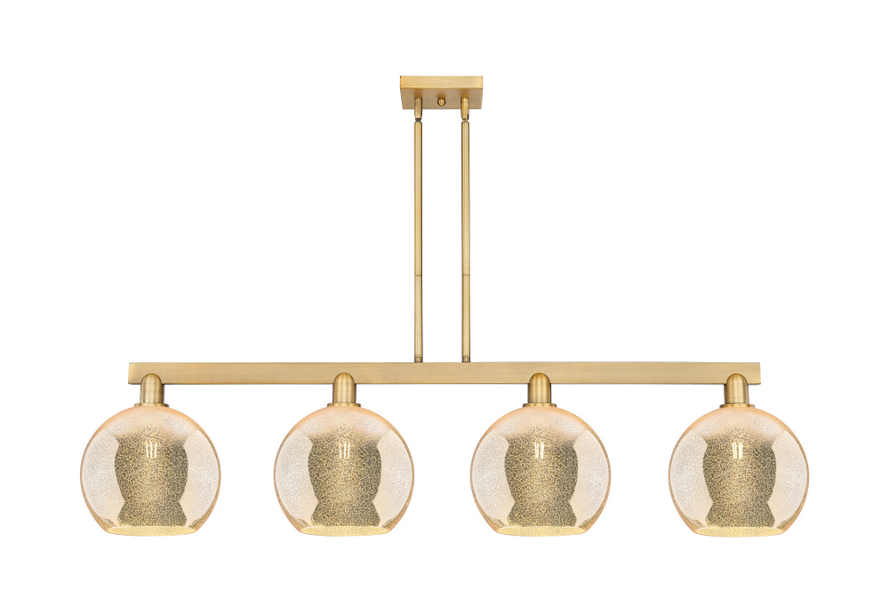 Athens - 4 Light - 53 inch - Brushed Brass - Stem hung - Island Light