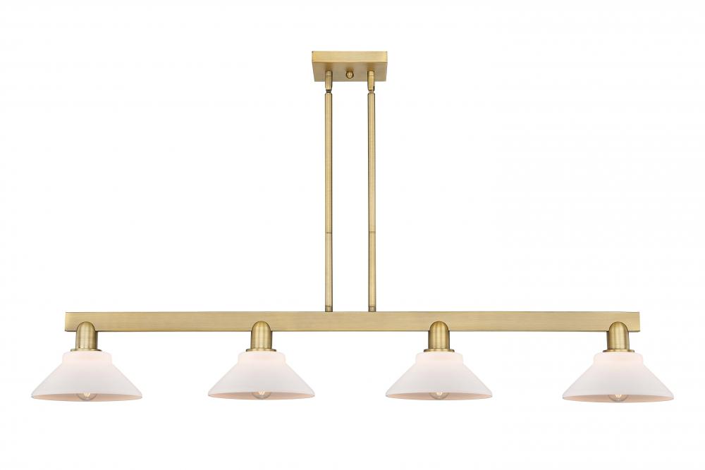 Orwell - 4 Light - 51 inch - Brushed Brass - Stem hung - Island Light
