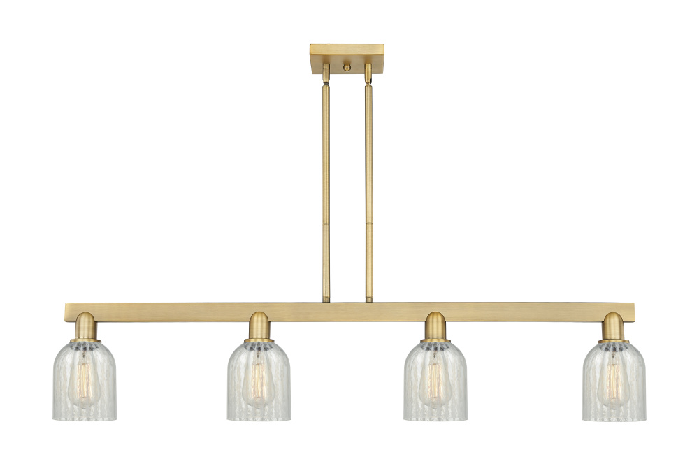 Caledonia - 4 Light - 48 inch - Brushed Brass - Stem hung - Island Light