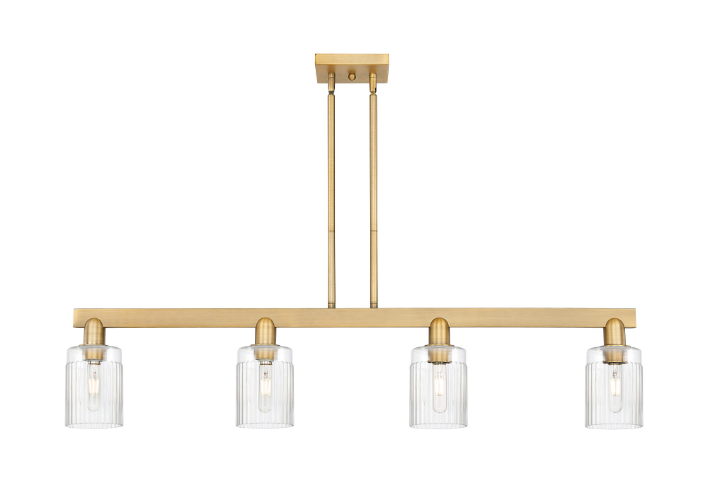 Hadley - 4 Light - 47 inch - Brushed Brass - Stem hung - Island Light