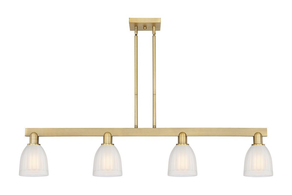 Brookfield - 4 Light - 49 inch - Brushed Brass - Stem hung - Island Light