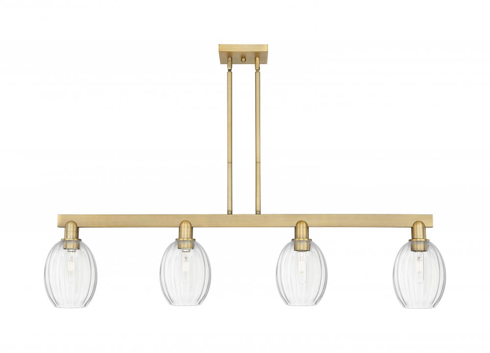 Preston Bulb - 4 Light - 48 inch - Brushed Brass - Stem hung - Island Light