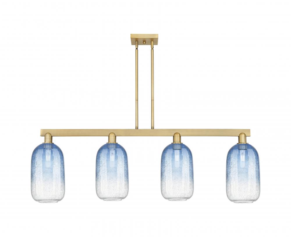 Brookhaven Cloche - 4 Light - 48 inch - Brushed Brass - Stem hung - Island Light