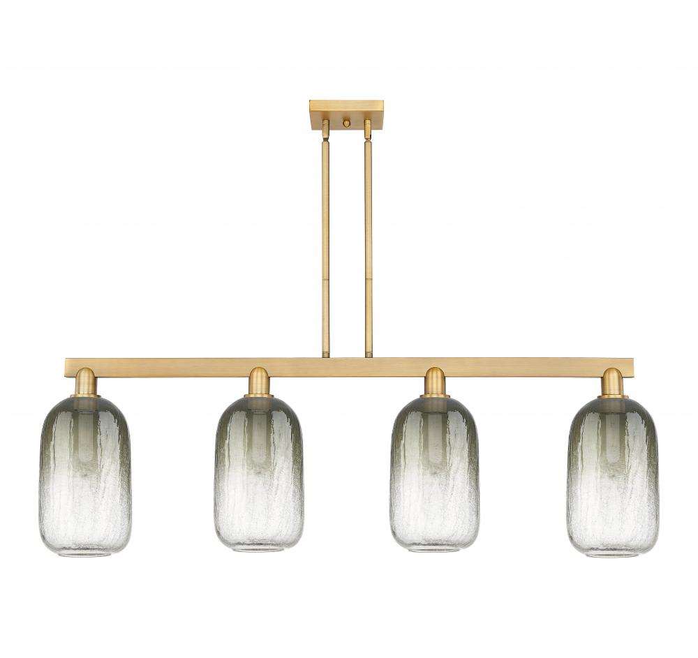 Brookhaven Cloche - 4 Light - 48 inch - Brushed Brass - Stem hung - Island Light