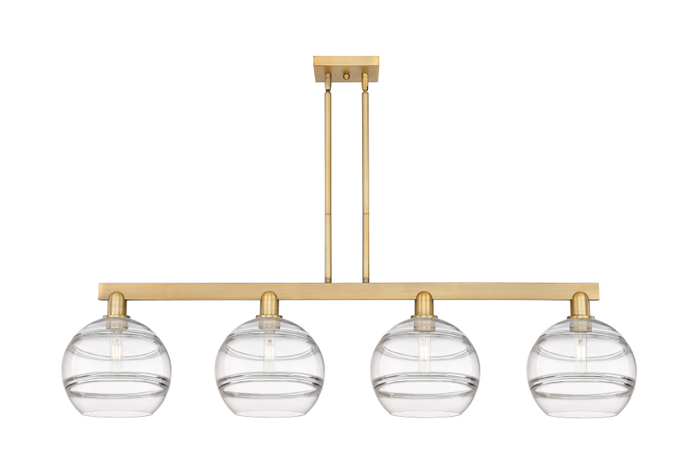 Rochester - 4 Light - 53 inch - Brushed Brass - Stem hung - Island Light