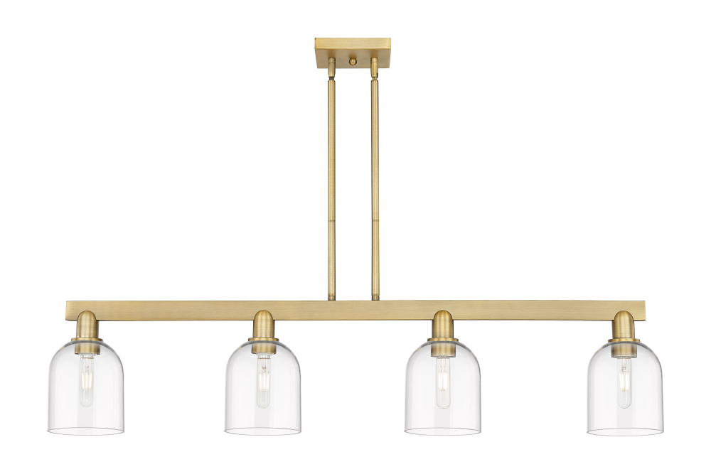 Bella - 4 Light - 48 inch - Brushed Brass - Stem hung - Island Light