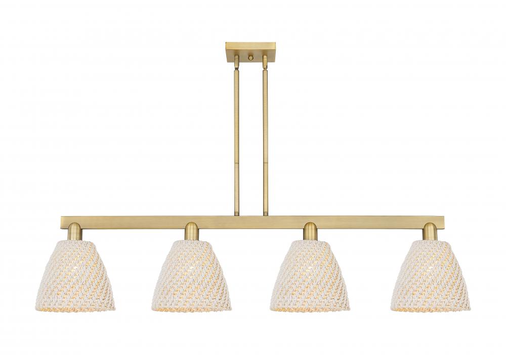 Bristol Natural - 4 Light - 52 inch - Brushed Brass - Stem hung - Island Light