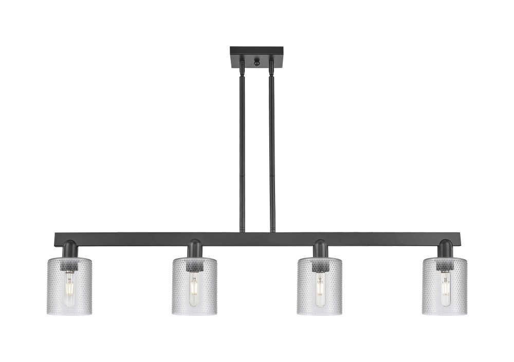 Cobbleskill - 4 Light - 48 inch - Matte Black - Stem hung - Island Light