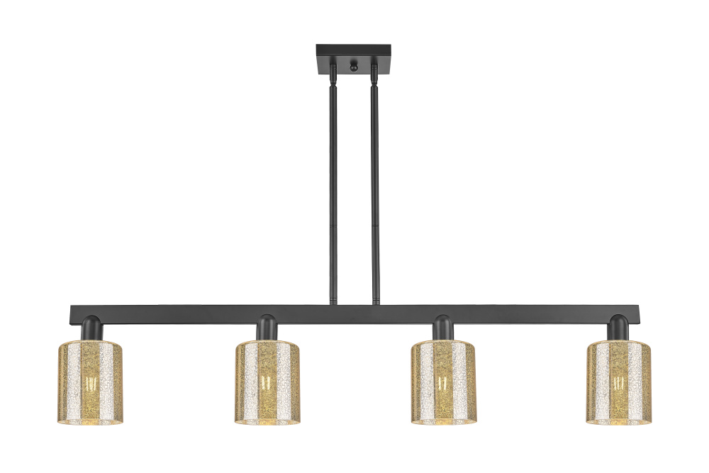 Cobbleskill - 4 Light - 48 inch - Matte Black - Stem hung - Island Light
