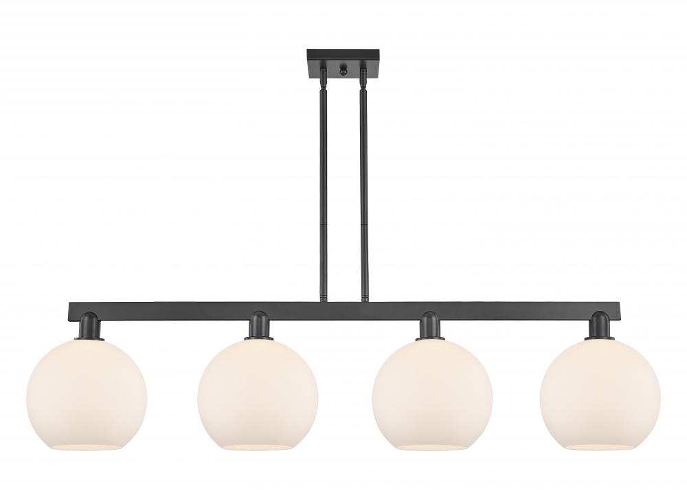 Athens - 4 Light - 53 inch - Matte Black - Stem hung - Island Light
