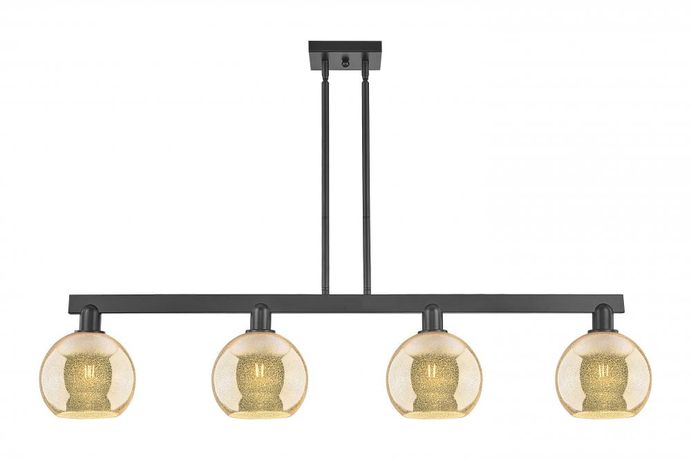 Athens - 4 Light - 51 inch - Matte Black - Stem hung - Island Light