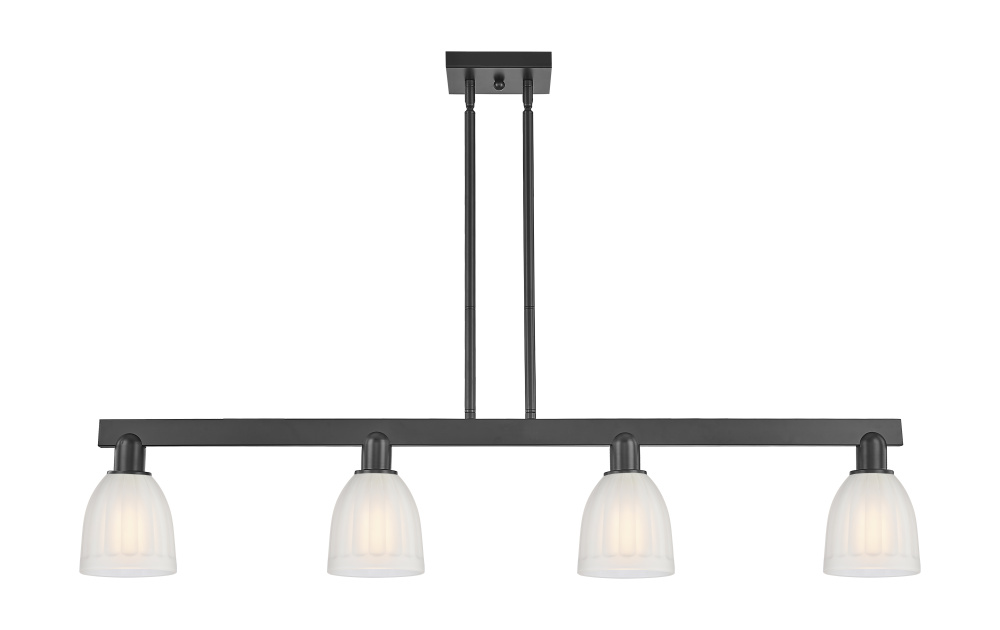 Brookfield - 4 Light - 49 inch - Matte Black - Stem hung - Island Light