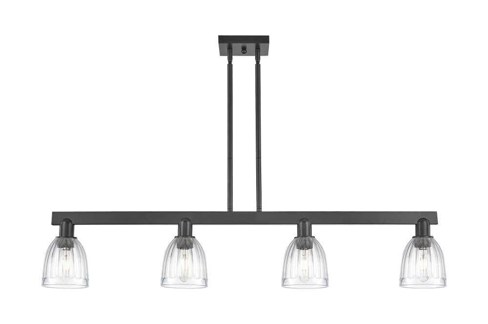 Brookfield - 4 Light - 49 inch - Matte Black - Stem hung - Island Light