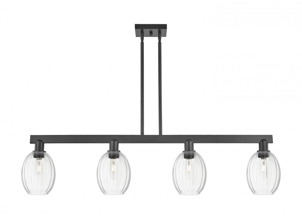 Preston Bulb - 4 Light - 48 inch - Matte Black - Stem hung - Island Light
