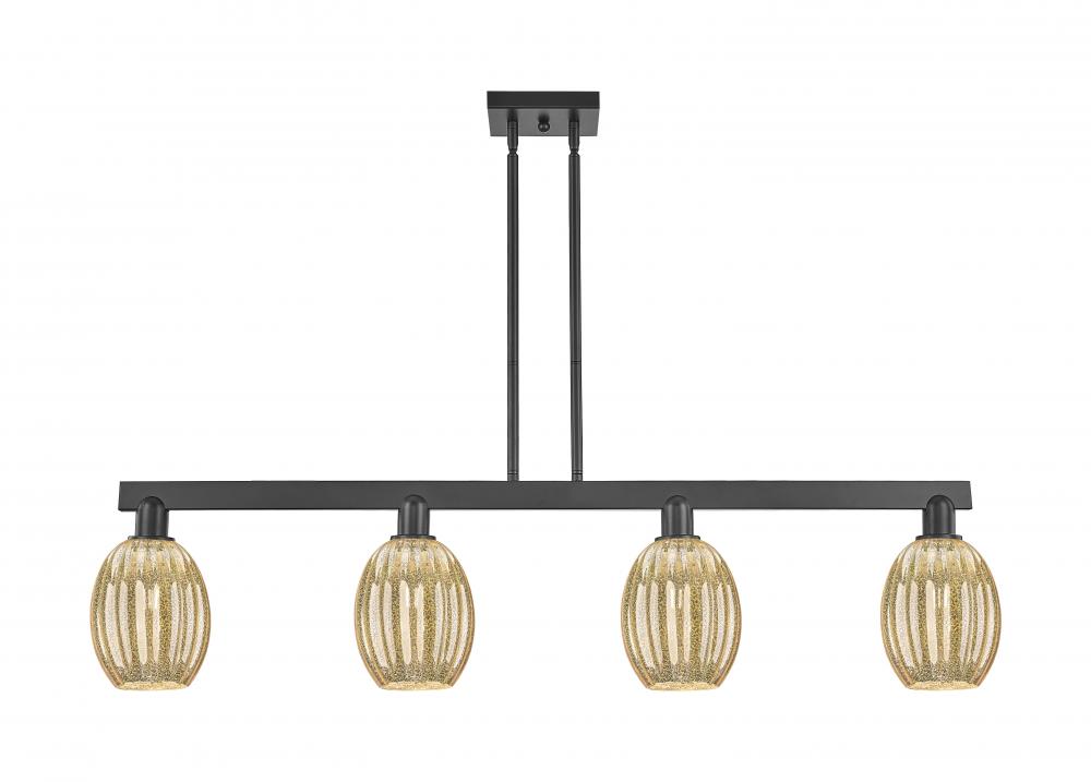 Preston Bulb - 4 Light - 48 inch - Matte Black - Stem hung - Island Light