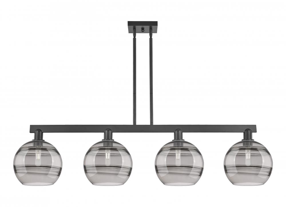 Rochester - 4 Light - 53 inch - Matte Black - Stem hung - Island Light