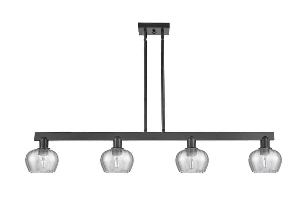Fenton - 4 Light - 49 inch - Matte Black - Stem hung - Island Light