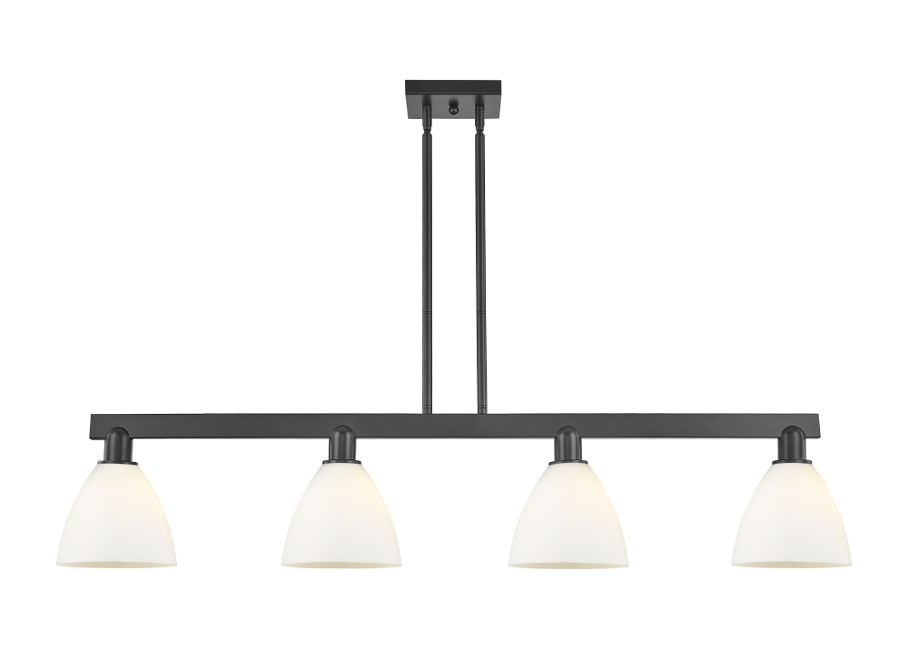 Bristol - 4 Light - 50 inch - Matte Black - Stem hung - Island Light