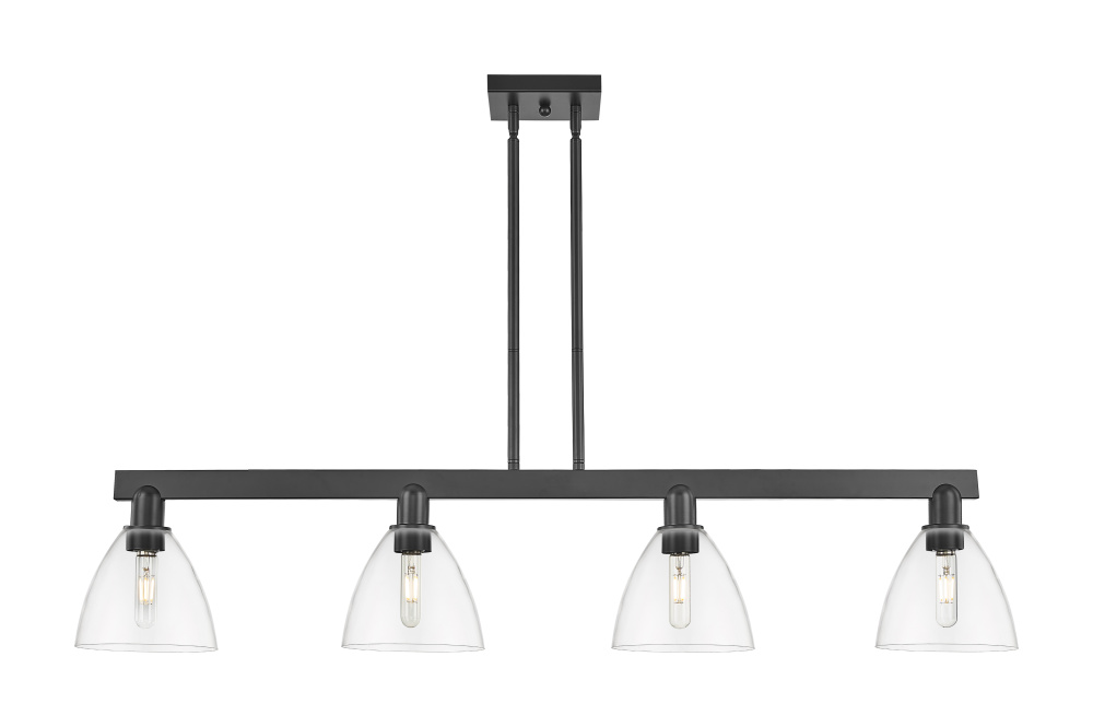 Bristol - 4 Light - 50 inch - Matte Black - Stem hung - Island Light