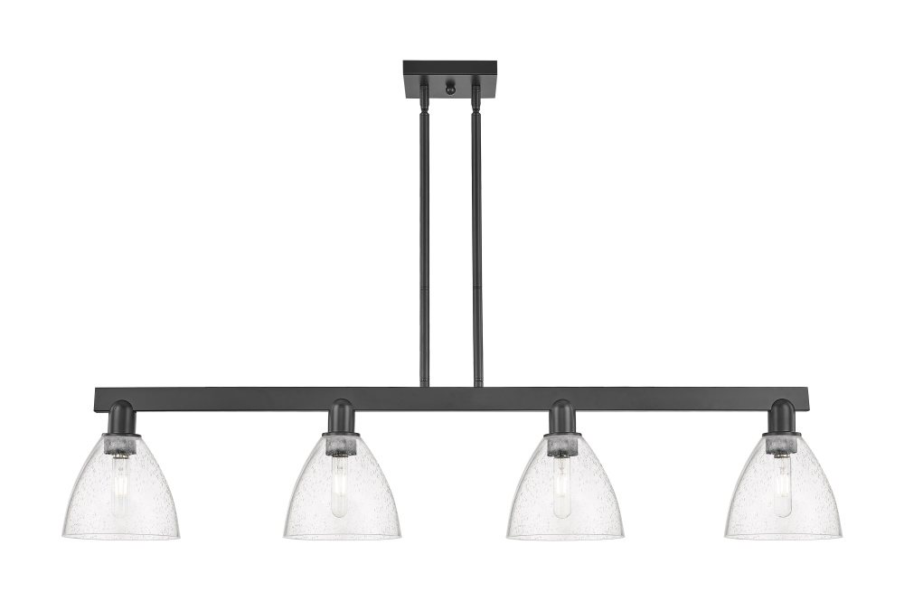 Bristol - 4 Light - 50 inch - Matte Black - Stem hung - Island Light