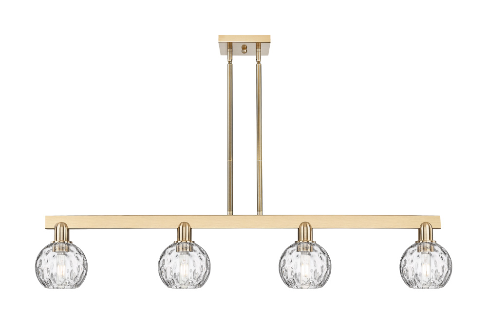 Athens Water Glass - 4 Light - 49 inch - Champagne Bronze - Stem hung - Island Light