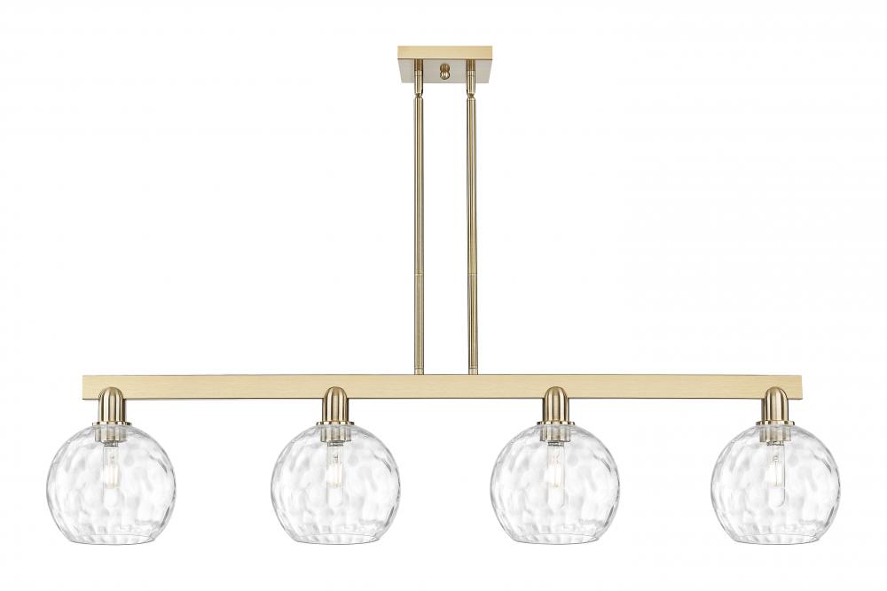 Athens Water Glass - 4 Light - 51 inch - Champagne Bronze - Stem hung - Island Light