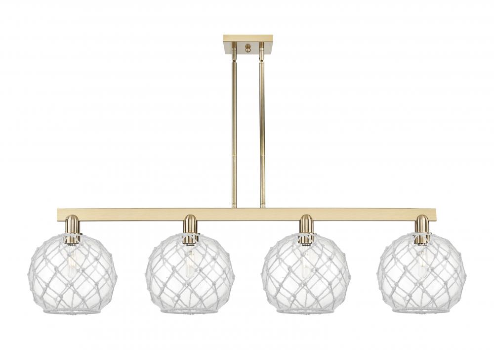 Farmhouse Rope - 4 Light - 53 inch - Champagne Bronze - Stem hung - Island Light