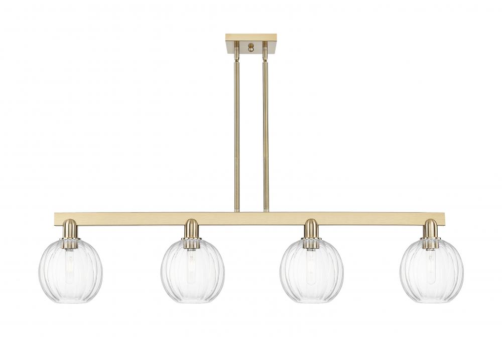 Preston Globe - 4 Light - 48 inch - Champagne Bronze - Stem hung - Island Light