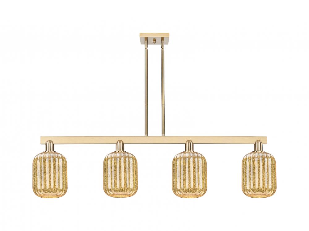 Preston Cylinder - 4 Light - 48 inch - Champagne Bronze - Stem hung - Island Light