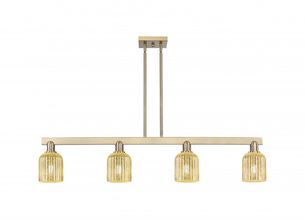 Bridal Veil - 4 Light - 48 inch - Champagne Bronze - Stem hung - Island Light