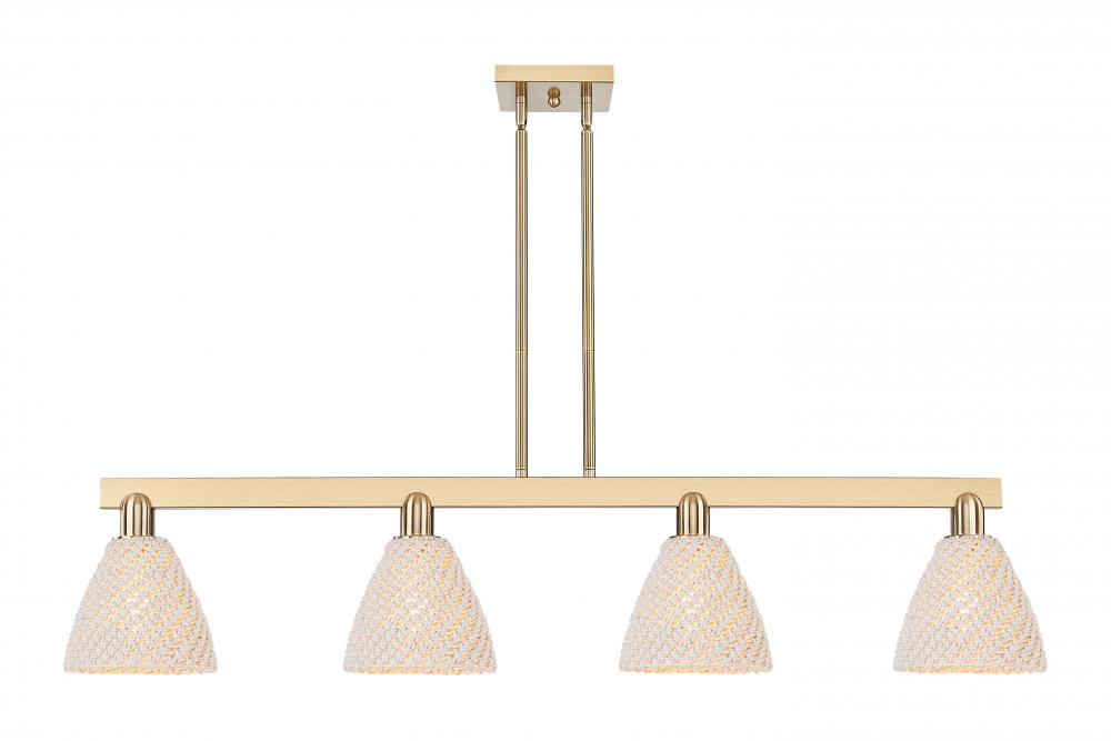 Bristol Natural - 4 Light - 48 inch - Champagne Bronze - Stem hung - Island Light