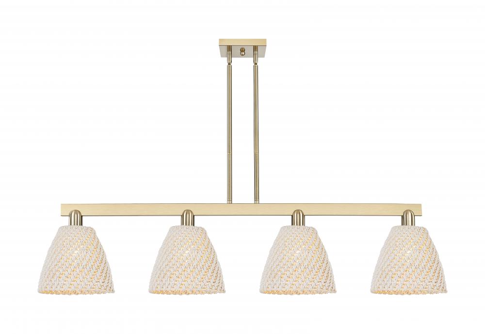 Bristol Natural - 4 Light - 52 inch - Champagne Bronze - Stem hung - Island Light
