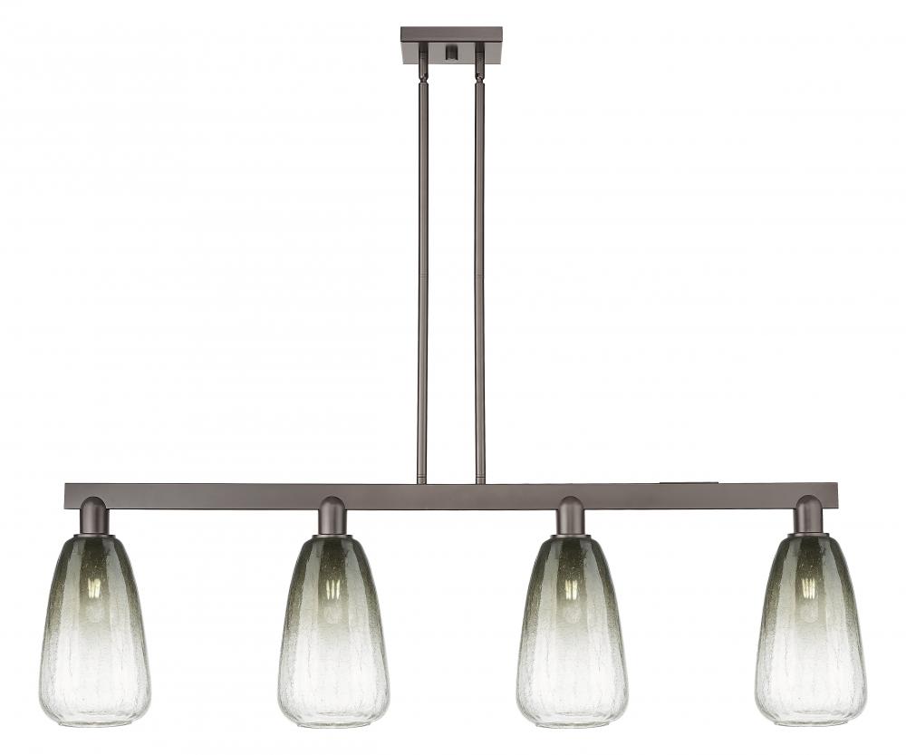 Brookhaven Almond - 4 Light - 48 inch - Oil Rubbed Bronze - Stem hung - Island Light