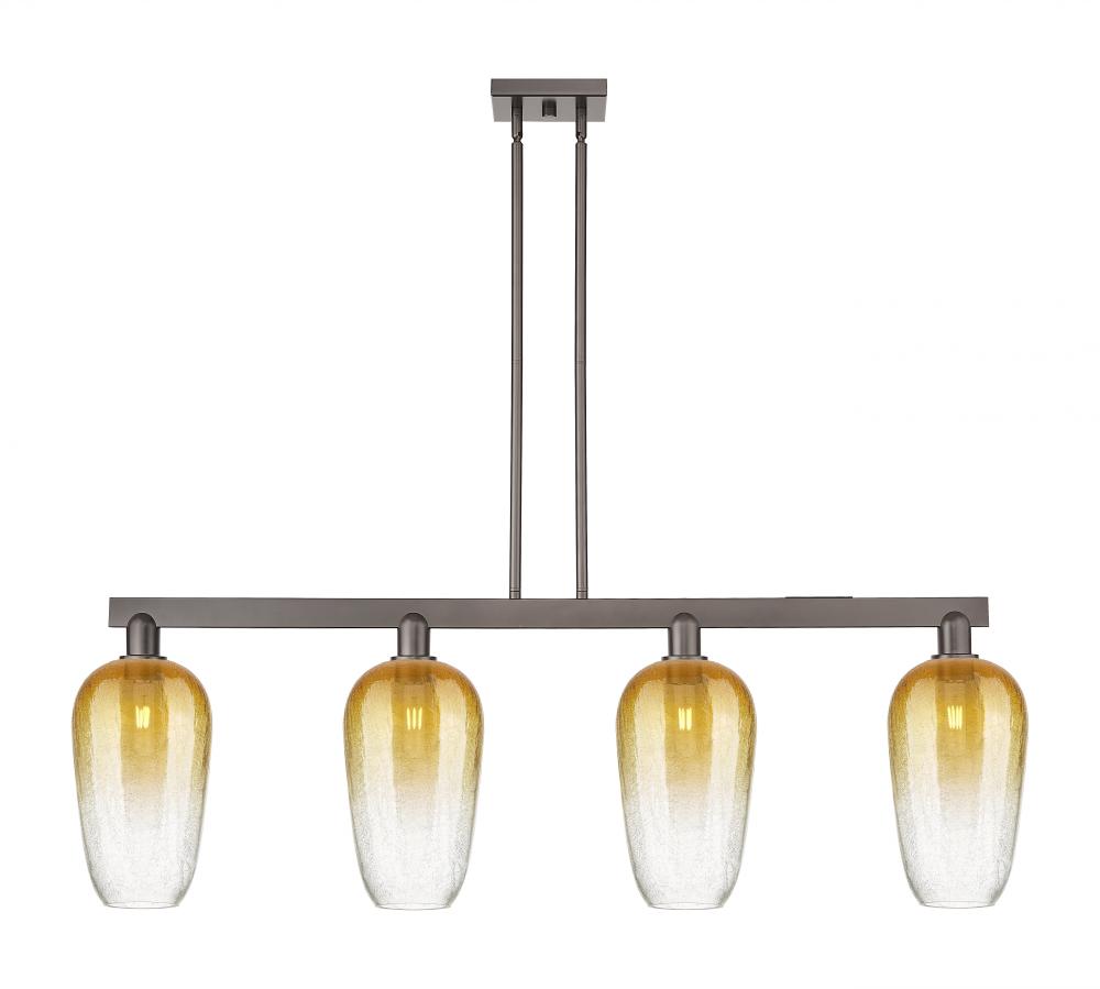 Brookhaven Flute - 4 Light - 48 inch - Oil Rubbed Bronze - Stem hung - Island Light