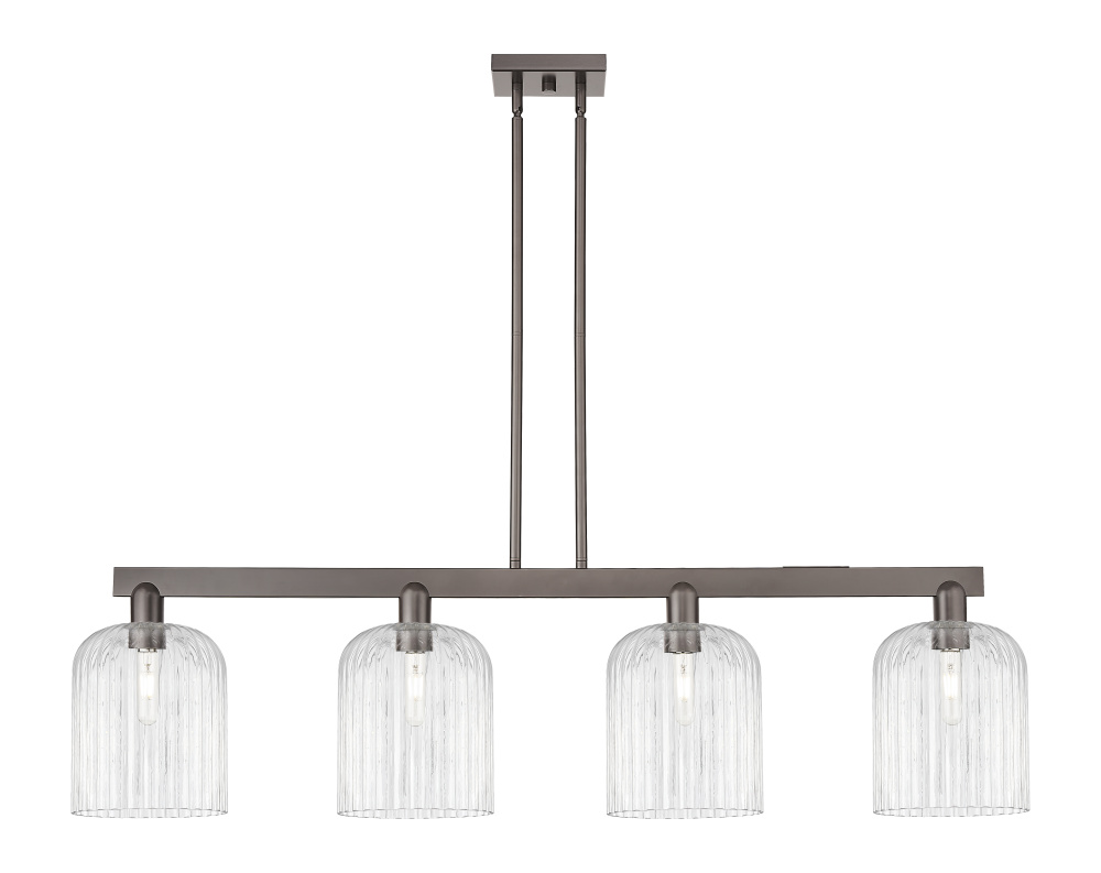 Bridal Veil - 4 Light - 51 inch - Oil Rubbed Bronze - Stem hung - Island Light