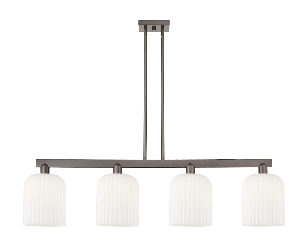 Bridal Veil - 4 Light - 51 inch - Oil Rubbed Bronze - Stem hung - Island Light