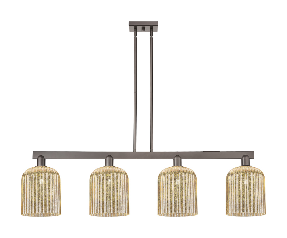 Bridal Veil - 4 Light - 51 inch - Oil Rubbed Bronze - Stem hung - Island Light