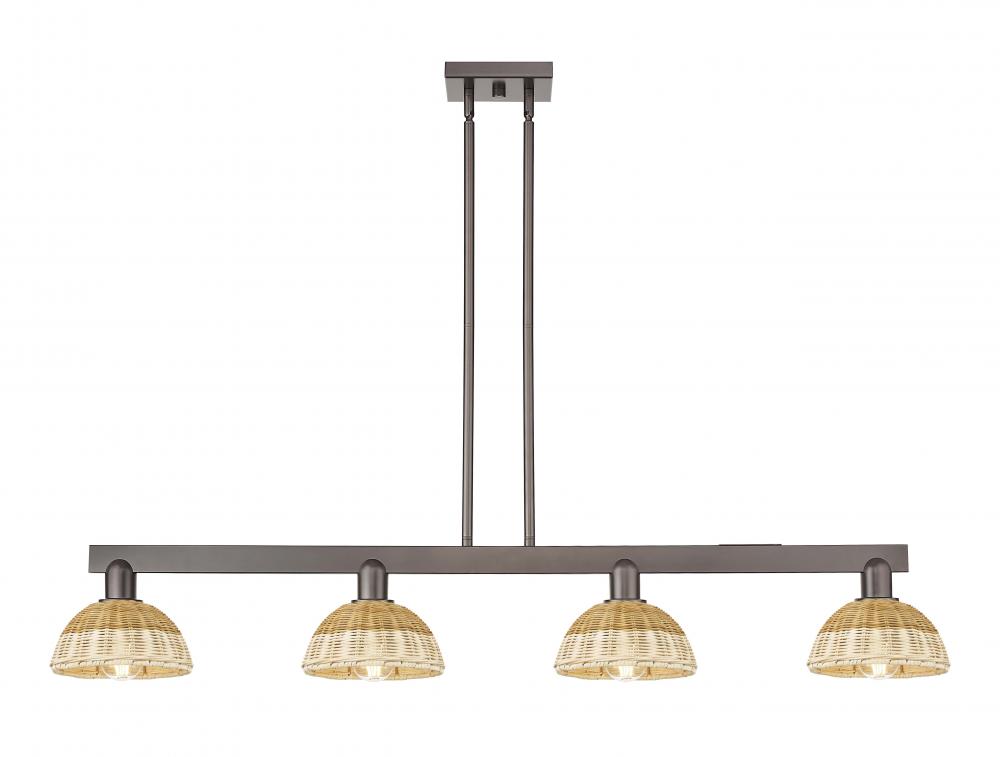 Natural Ballston Dome - 4 Light - 48 inch - Oil Rubbed Bronze - Stem hung - Island Light