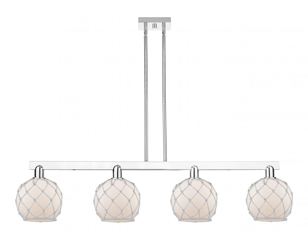 Farmhouse Rope - 4 Light - 51 inch - Polished Chrome - Stem hung - Island Light