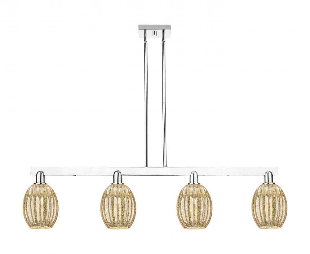 Preston Bulb - 4 Light - 48 inch - Polished Chrome - Stem hung - Island Light