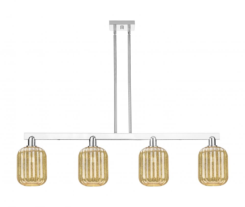 Preston Cylinder - 4 Light - 48 inch - Polished Chrome - Stem hung - Island Light