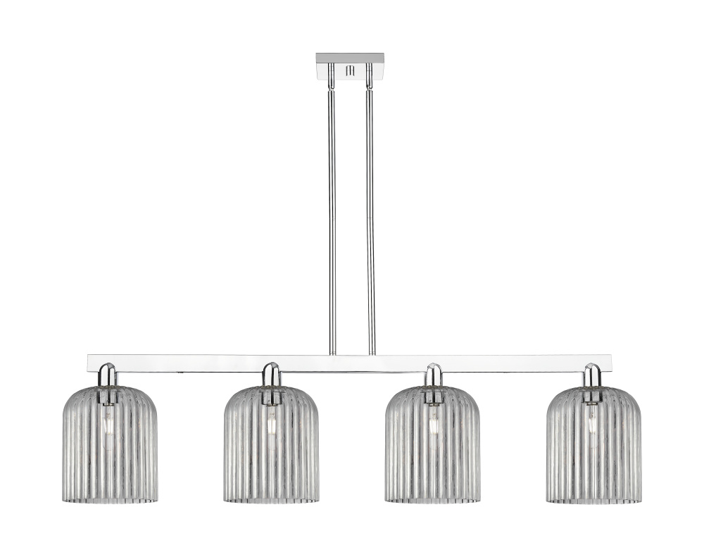 Bridal Veil - 4 Light - 51 inch - Polished Chrome - Stem hung - Island Light