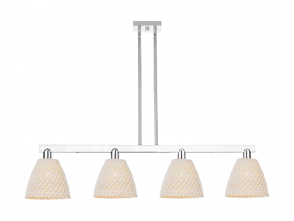 Bristol Natural - 4 Light - 52 inch - Polished Chrome - Stem hung - Island Light