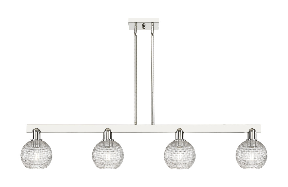 Athens - 4 Light - 49 inch - Polished Nickel - Stem hung - Island Light