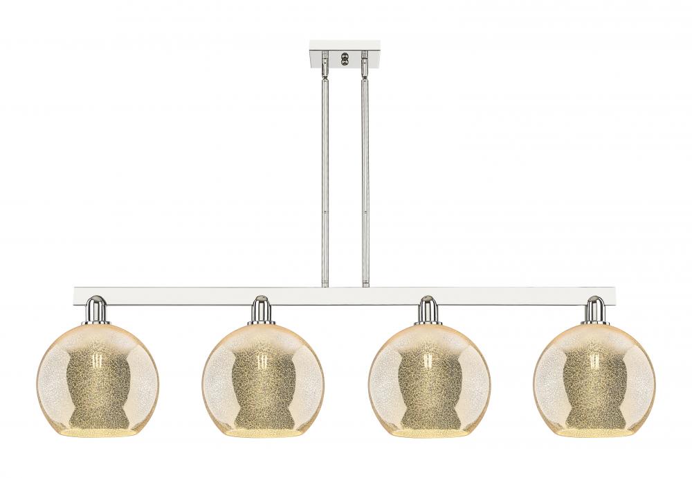 Athens - 4 Light - 53 inch - Polished Nickel - Stem hung - Island Light